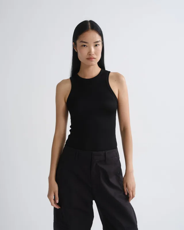 agolde-andre-racer-tank-top-schwarz-viskose-ripp image 1