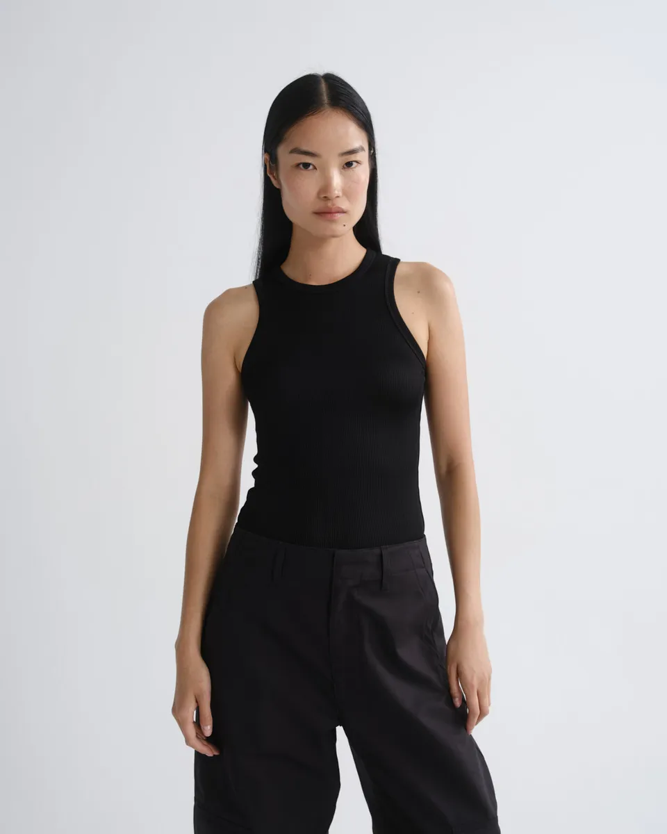 agolde-andre-racer-tank-top-schwarz-viskose-ripp image 1