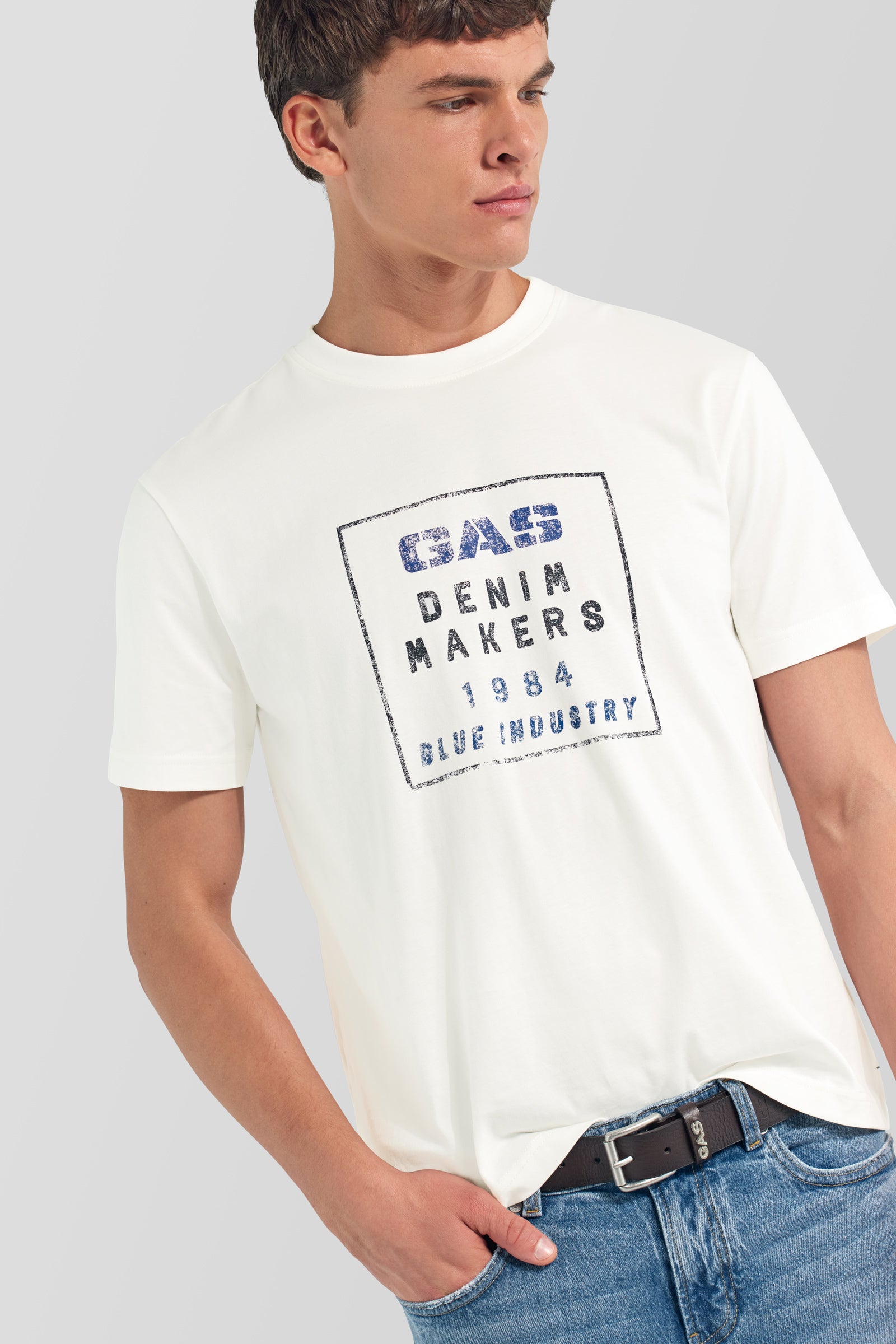 gas-dharis-m-c-blue-1029-t-shirt-blau-baumwolle image 3