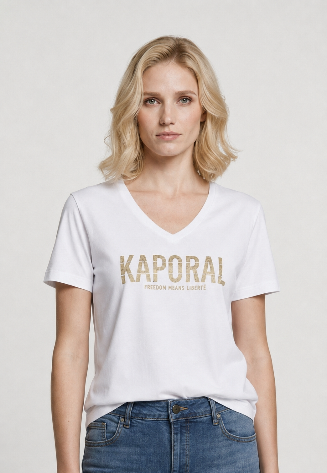 kaporal-krew-t-shirt-wei-damen-v-ausschnitt-slim image 2
