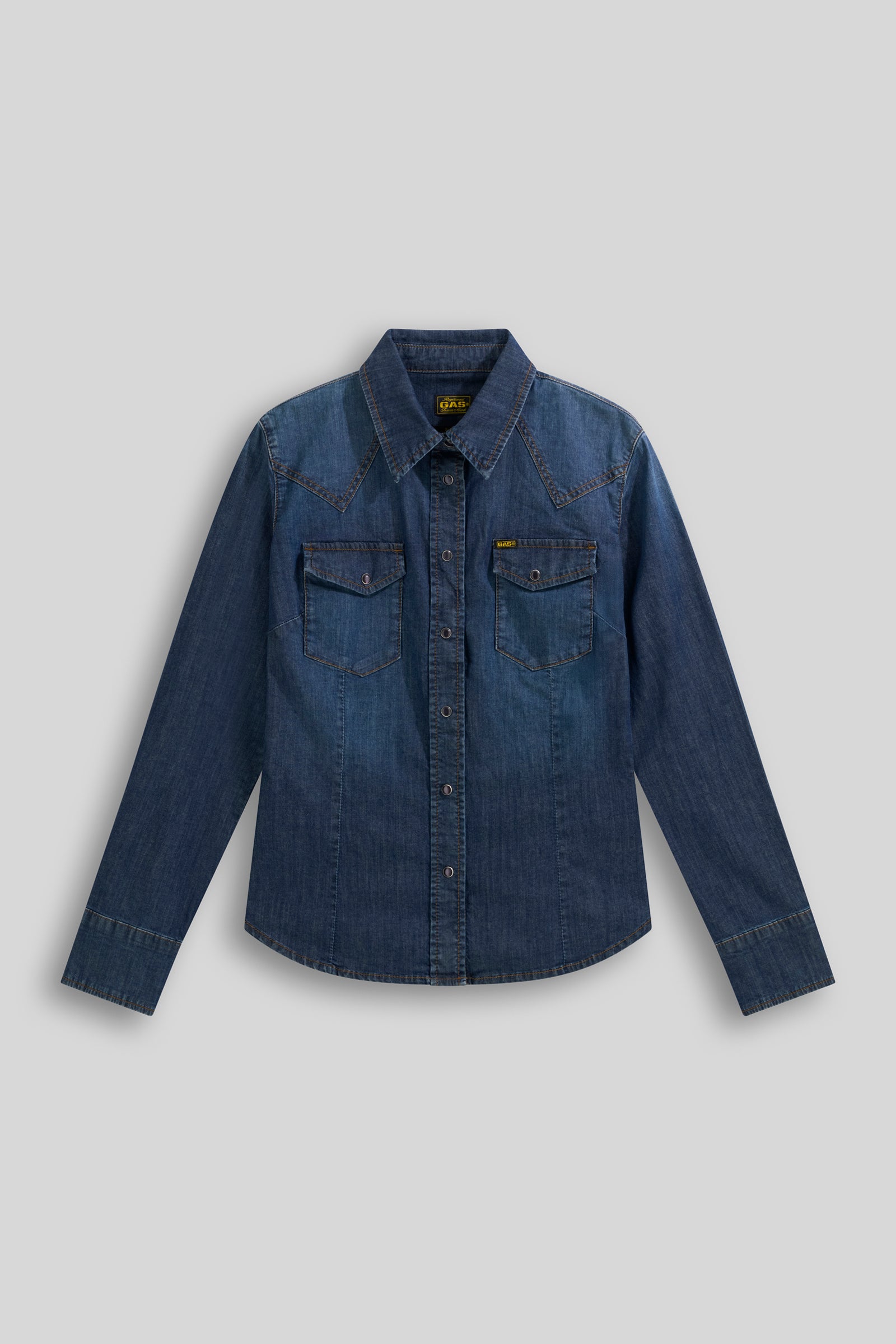 gas-cindy-shirt-13md-jeanshemd-damen-indigo-slim-fit image 3