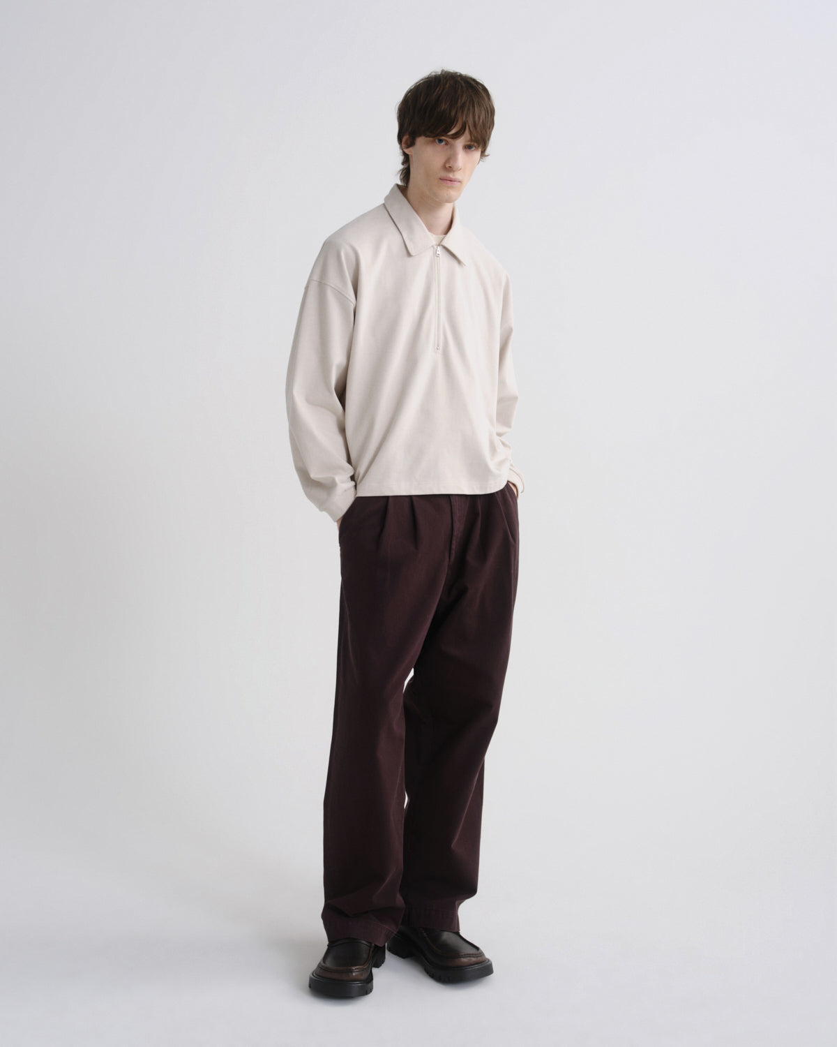 agolde-darius-polo-shirt-sand-beige-baumwolle image 3