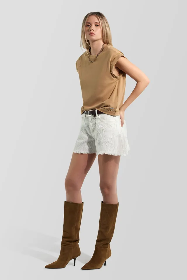 gas-wide-short-1583-shorts-damen-ecru-fransensaum image 1