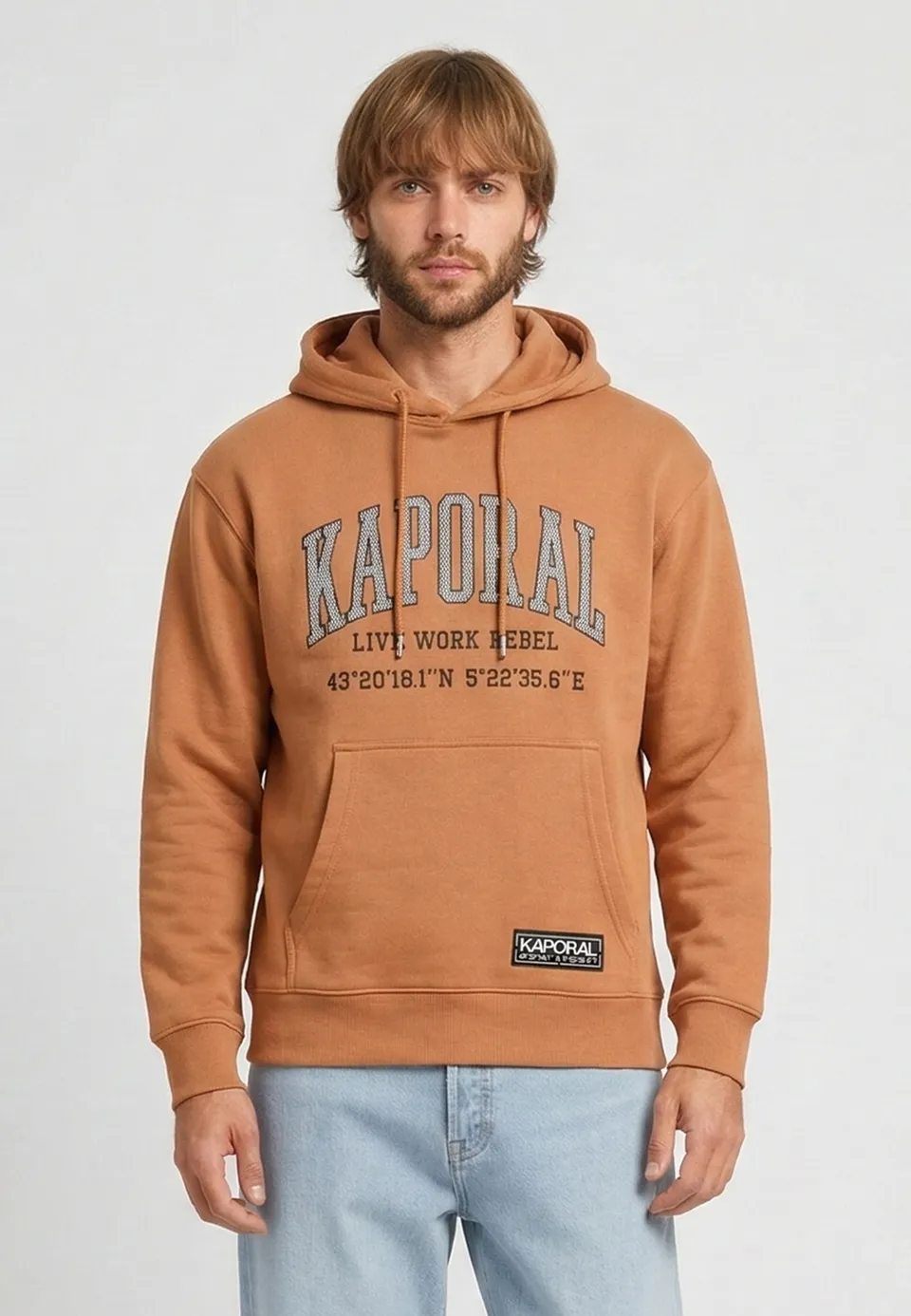 kaporal-benjy-herren-hoodie-kupfer-regular-k-ngurutasche image 1